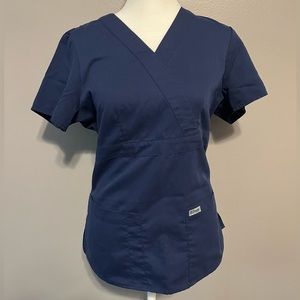 Grey’s Anatomy Navy Scrub Top, Size Small